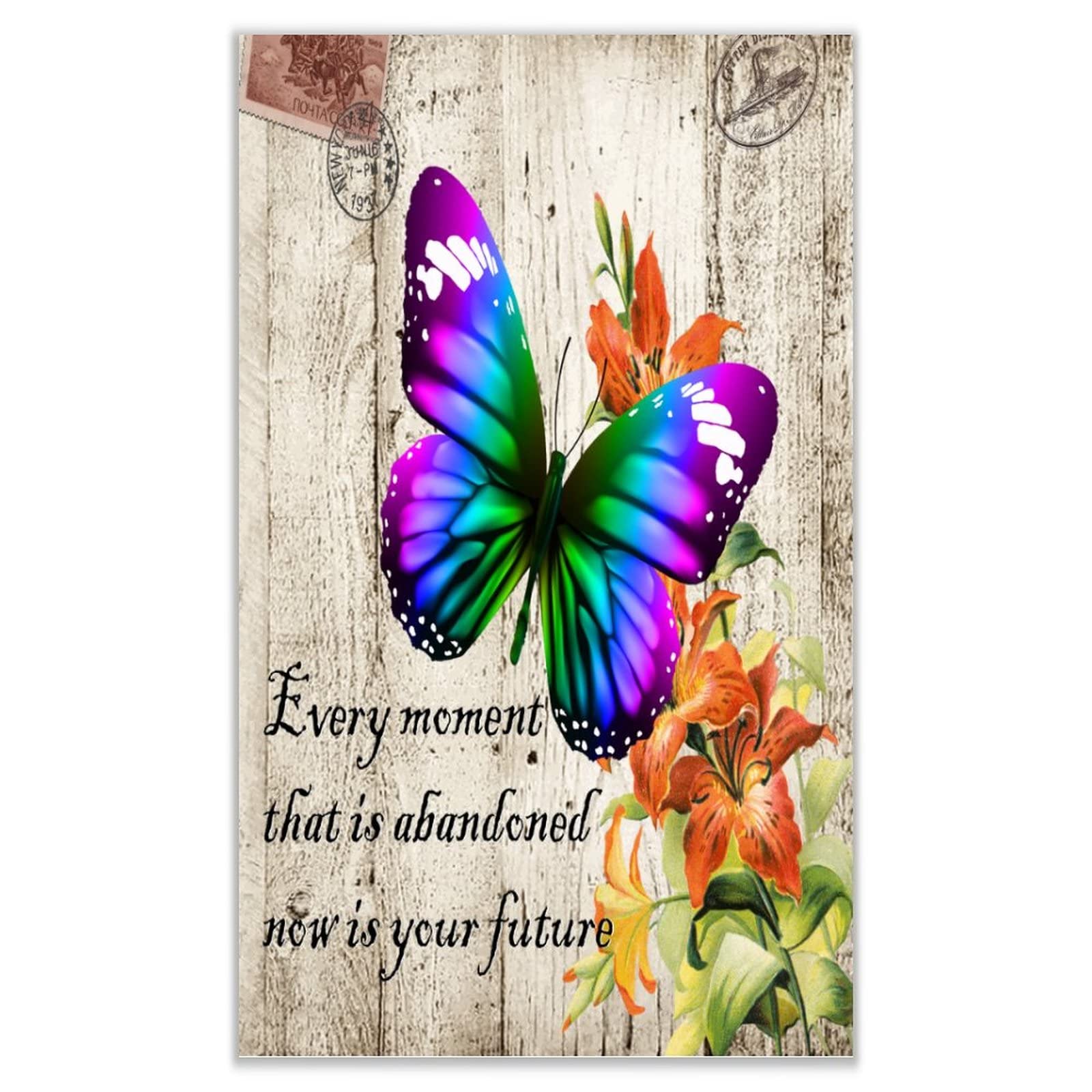 Illustration papillon sur plaque en bois pour un intérieur plein d'espoir