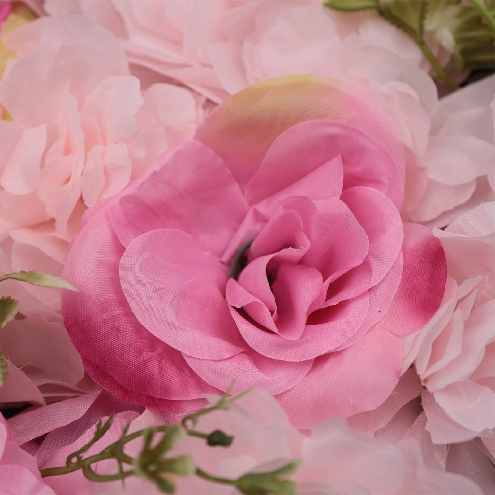 12 Stück Künstliche Blumenwandpaneel, 60 X 40cm Seidenblume, Kunstrosen Blumenhintergrund, für Hochzeit |Parteien Dekoration (Rosa)