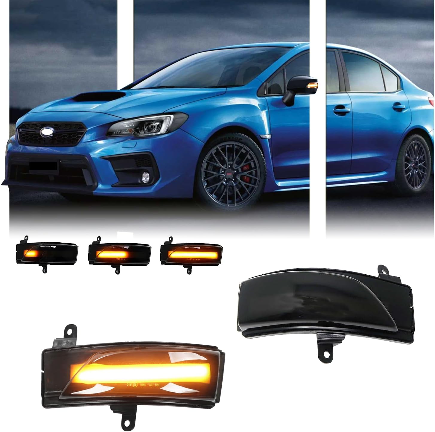 2 PCS Sequential Dynamic LED Side Mirror Turn Signal Light for 08-11 Subaru Outback Legacy, 08-14 Impreza WRX STI Tribeca, 11-13 Forester, Subaru Accessory Sequential Turn Signal Indicator Lamp