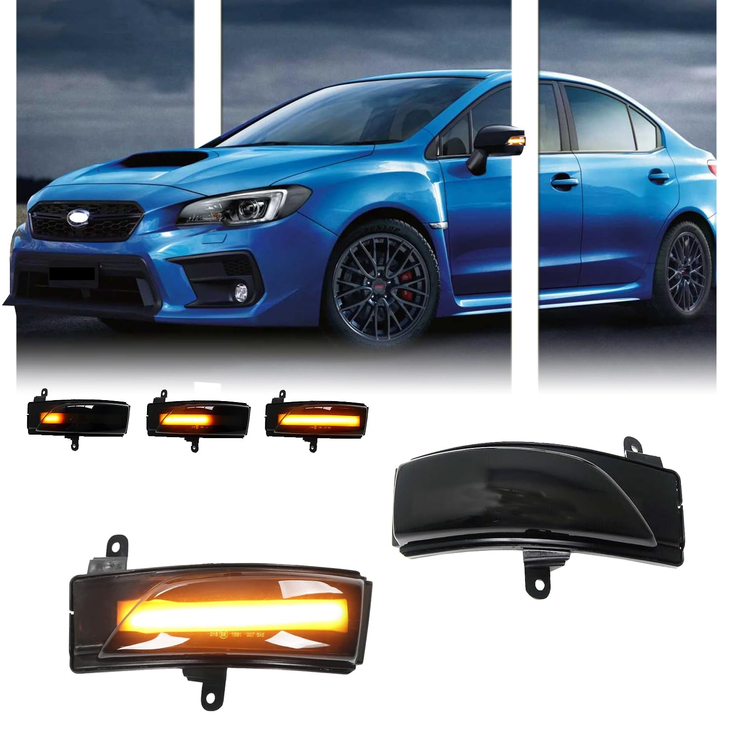 Photo 1 of GSOWO 2 PCS Sequential Dynamic LED Side Mirror Turn Signal Lights for Subaru WRX STI Outback Legacy Impreza Forester Crosstrek XV, Subaru Accessories Clear Lens Turn Signal Indicator Lamp Replacement