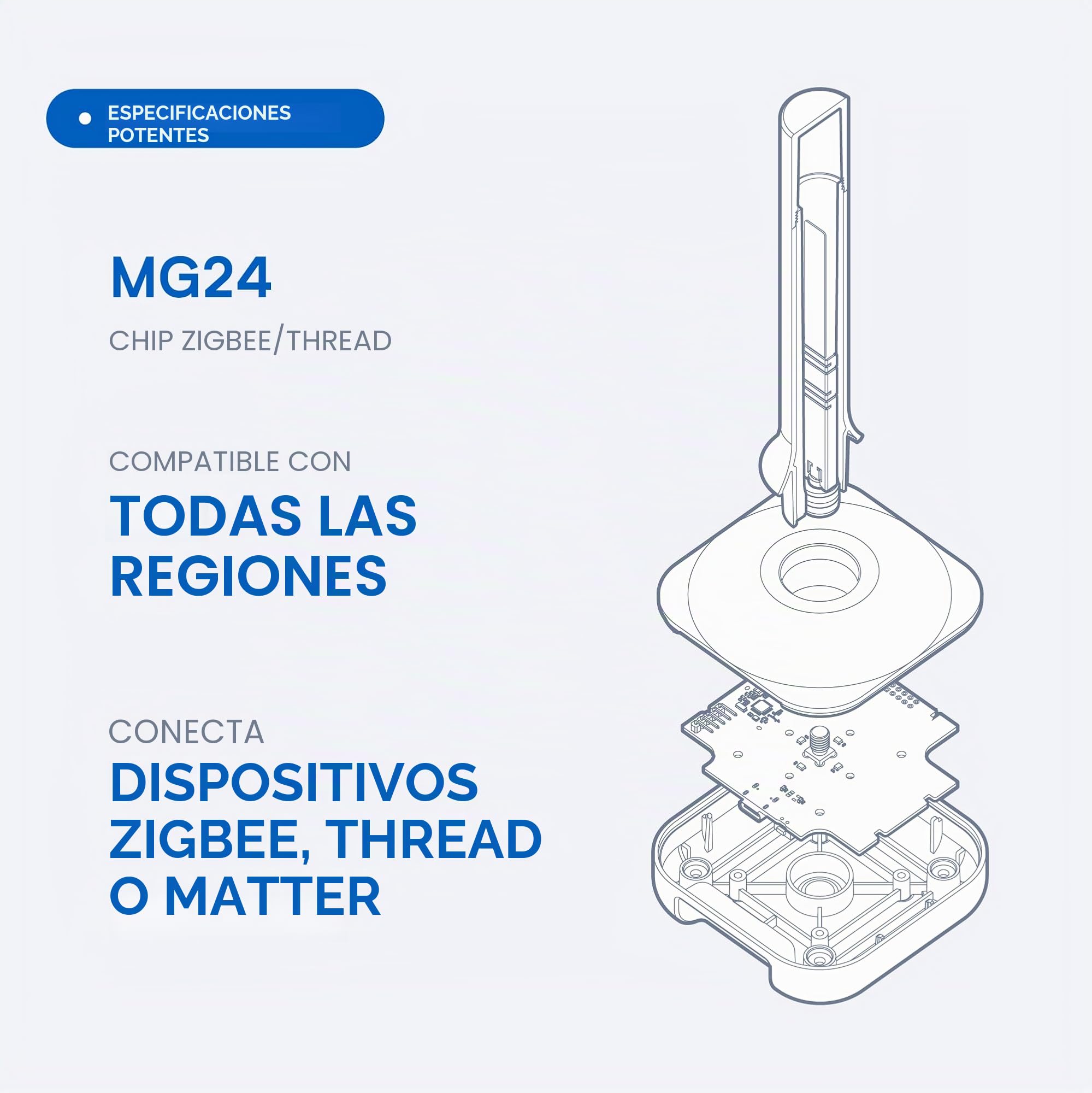 Asistente de hogar Connect ZBT-2 | Conecta dispositivos Zigbee, Thread o Matter a Asistente de hogar | Hardware oficial