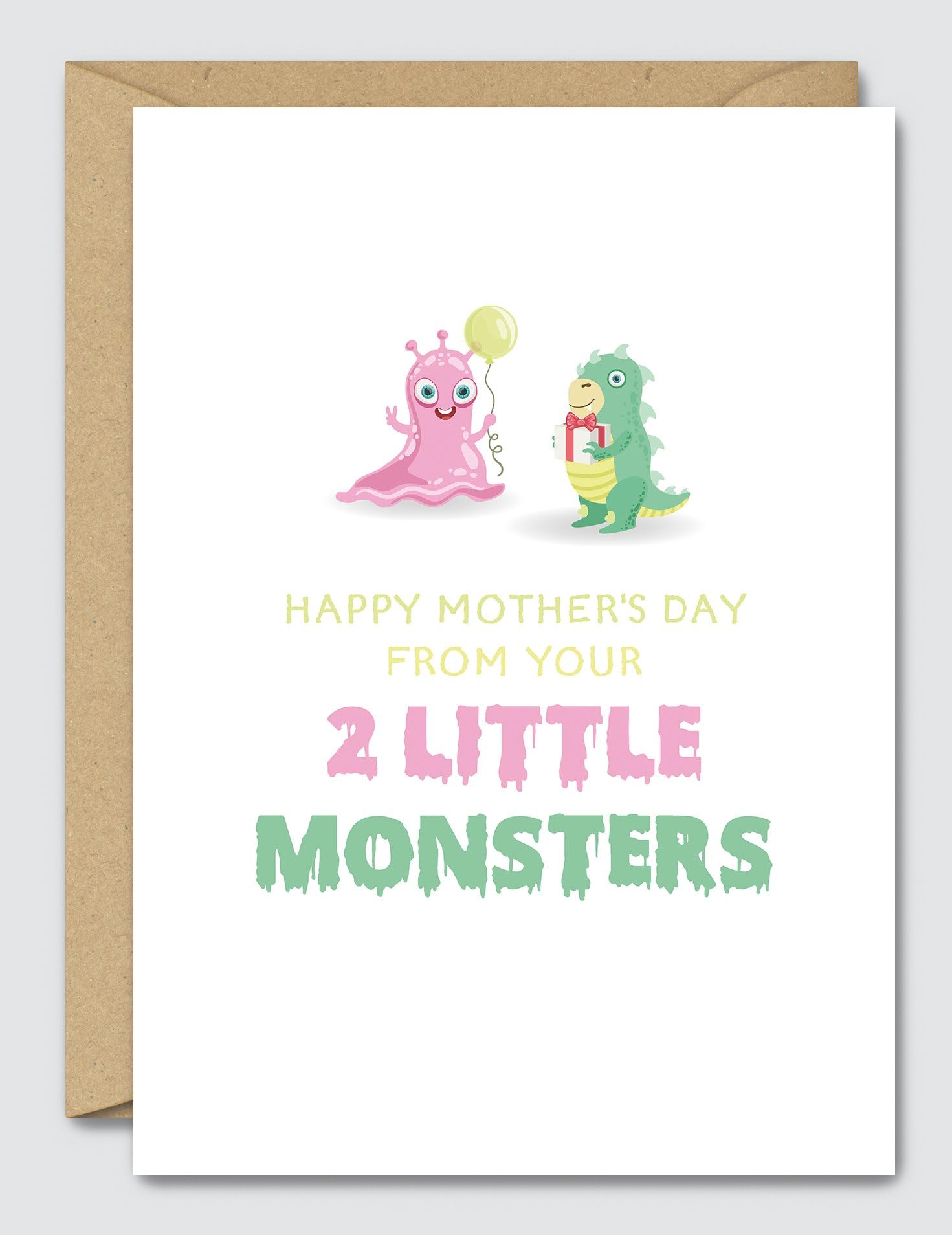 Happy Mother's Day from Your 2 Little Monsters - Funny Mothers Day Card