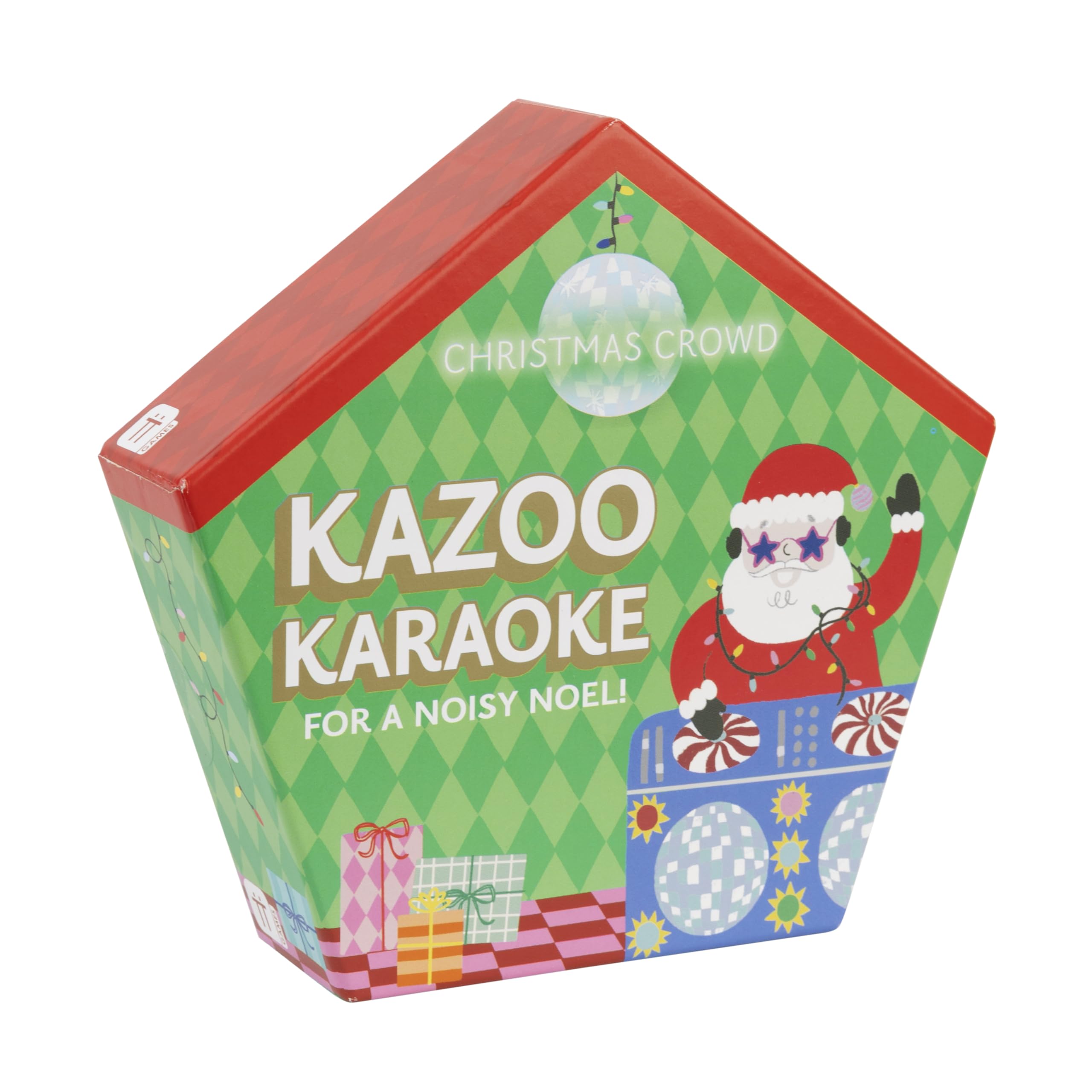 Talking Tables CHRISTMAS CROWD Kazoo Karaoke Game Christmas Humming Party Game with Festive Kazoos and Song Challenges Family Game for Kids and Adults Age 8+ 2+ Players