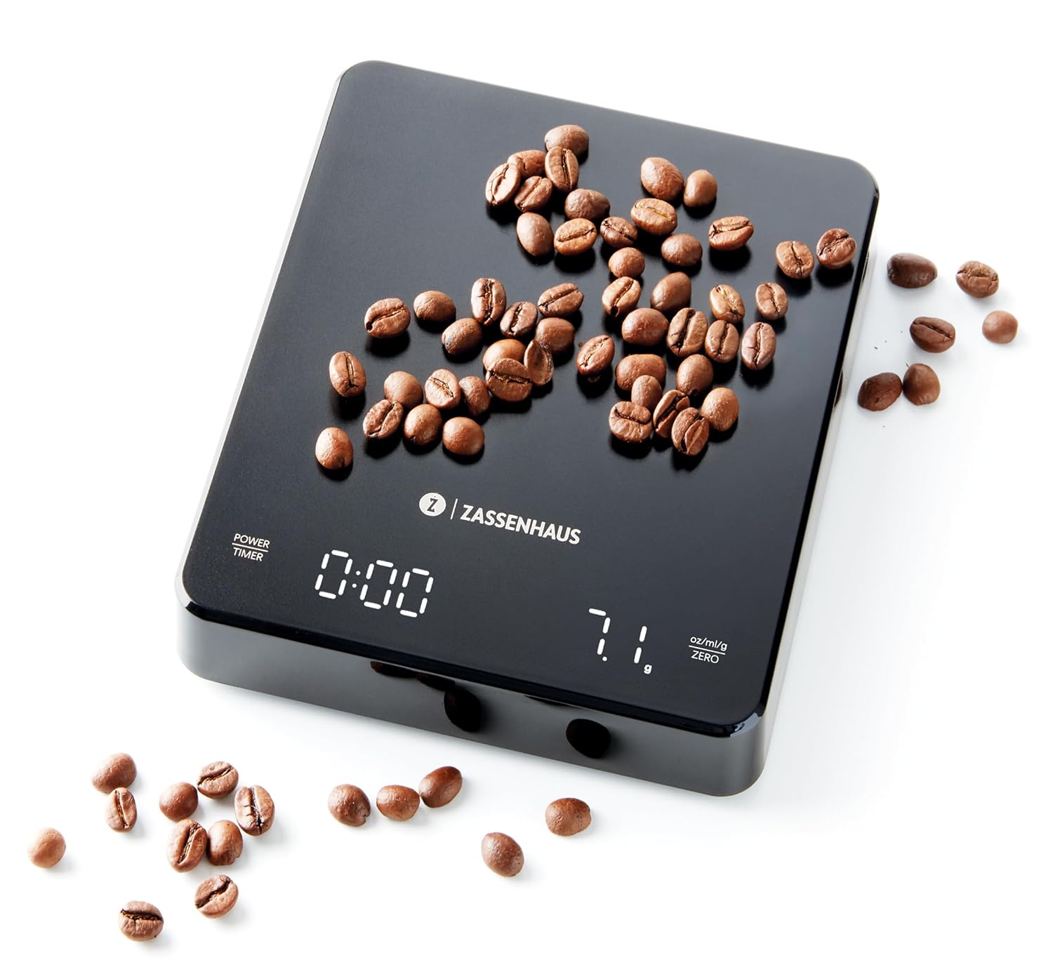 Zassenhaus Expert Digital Coffee Scale, Measures 1/10 Gram to 6.6 Pounds, 7.5" x 5.5"