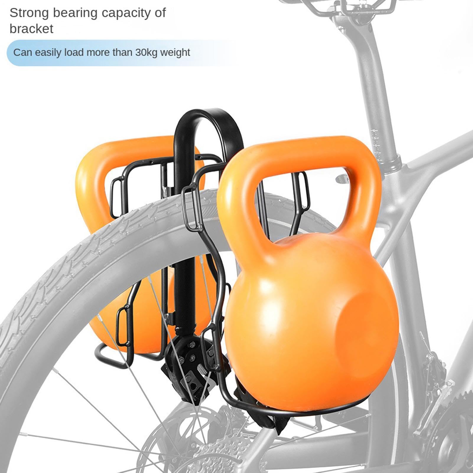 Portapacchi Posteriore per Bici Capacità 30 Kg in Lega di Alluminio | Portaborse per Bici per Pendolarismo Urbano Ciclismo Avventura Spesa Trasporto Merci