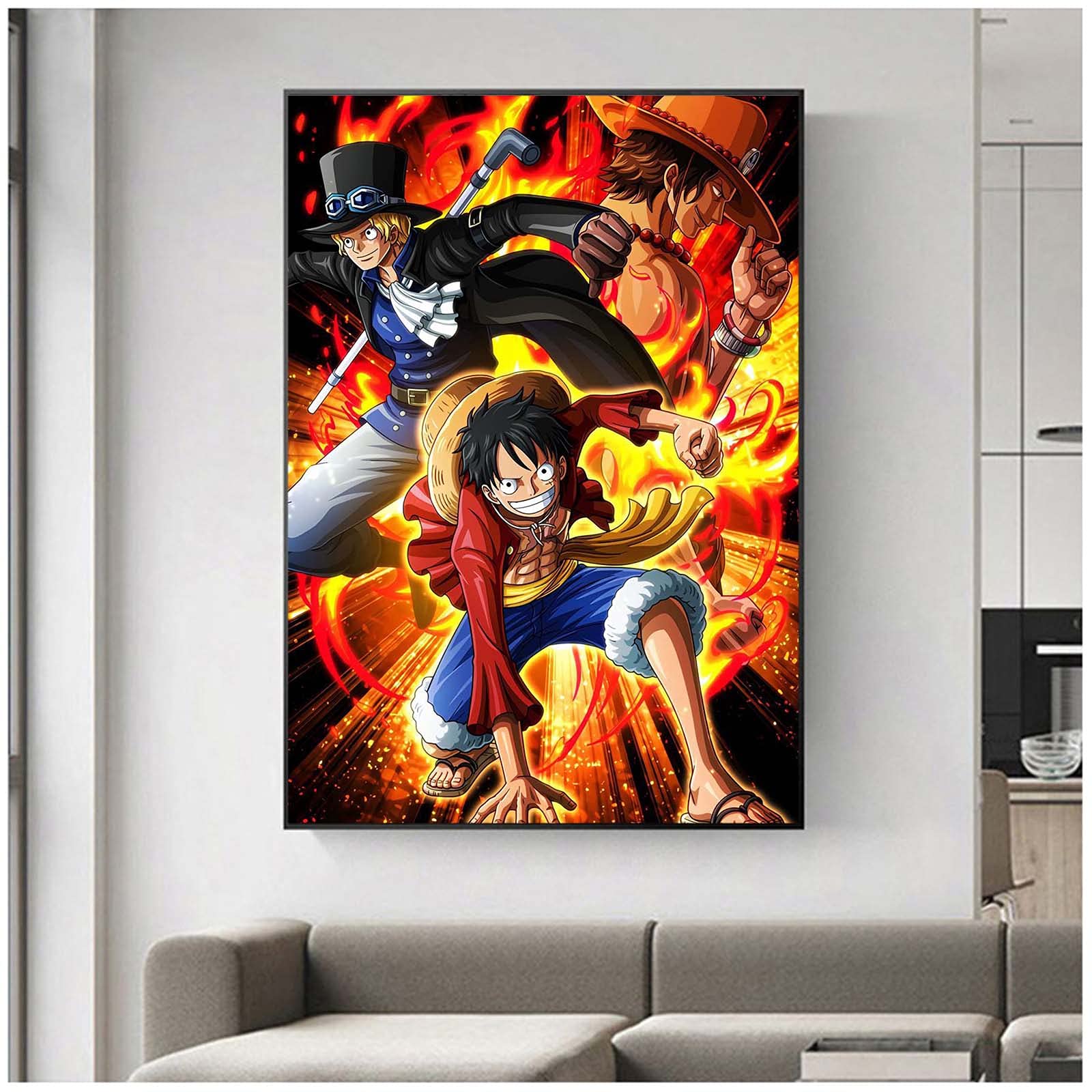 Amazon.co.jp: ワンピースアニメキャラクターポスター壁画、アニメ高