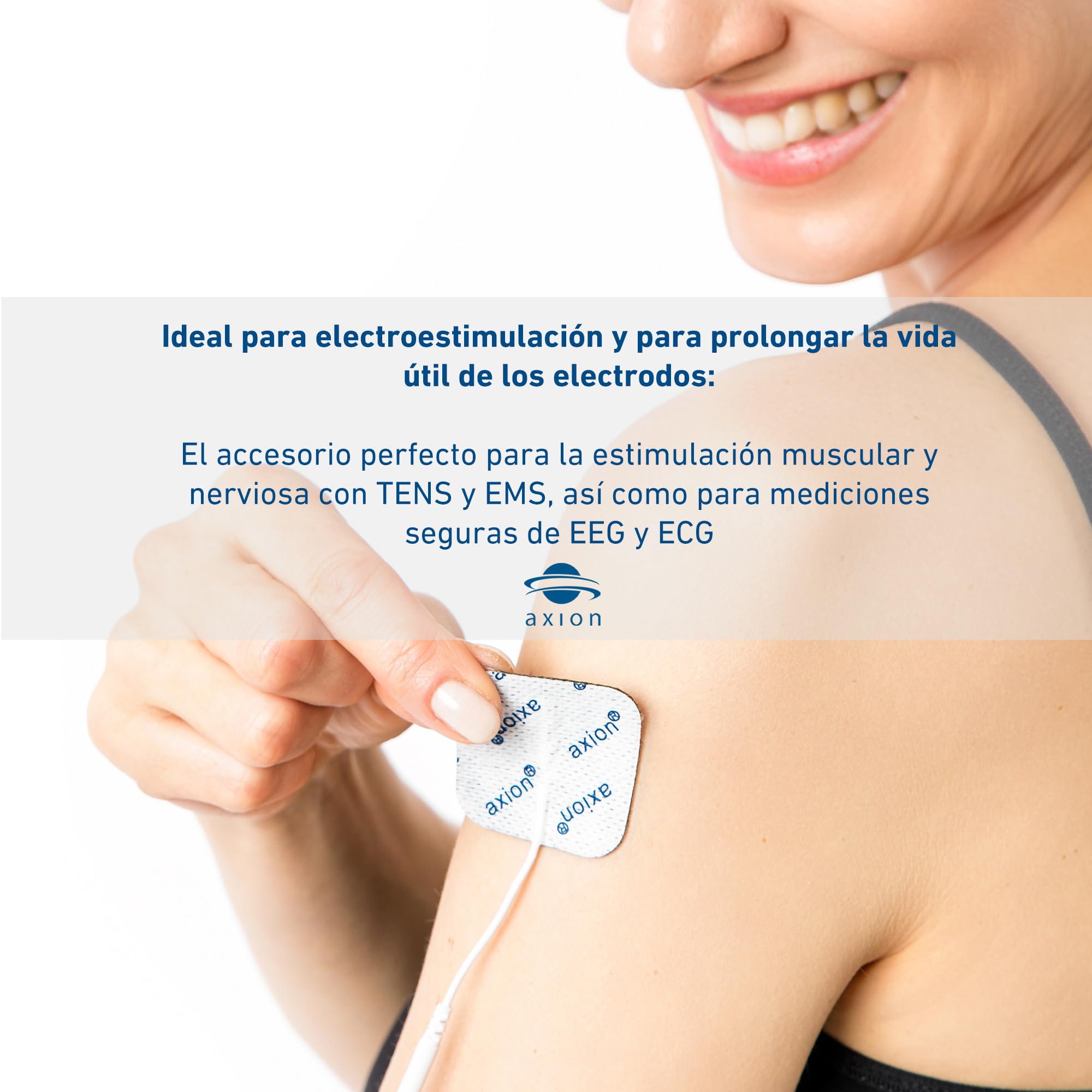 Paquete de 2 geles de contacto de 250g. axion | Mejora la conductividad de los electrodos TENS y EMS usados o de caucho | Gel conductor para electrodos de caucho