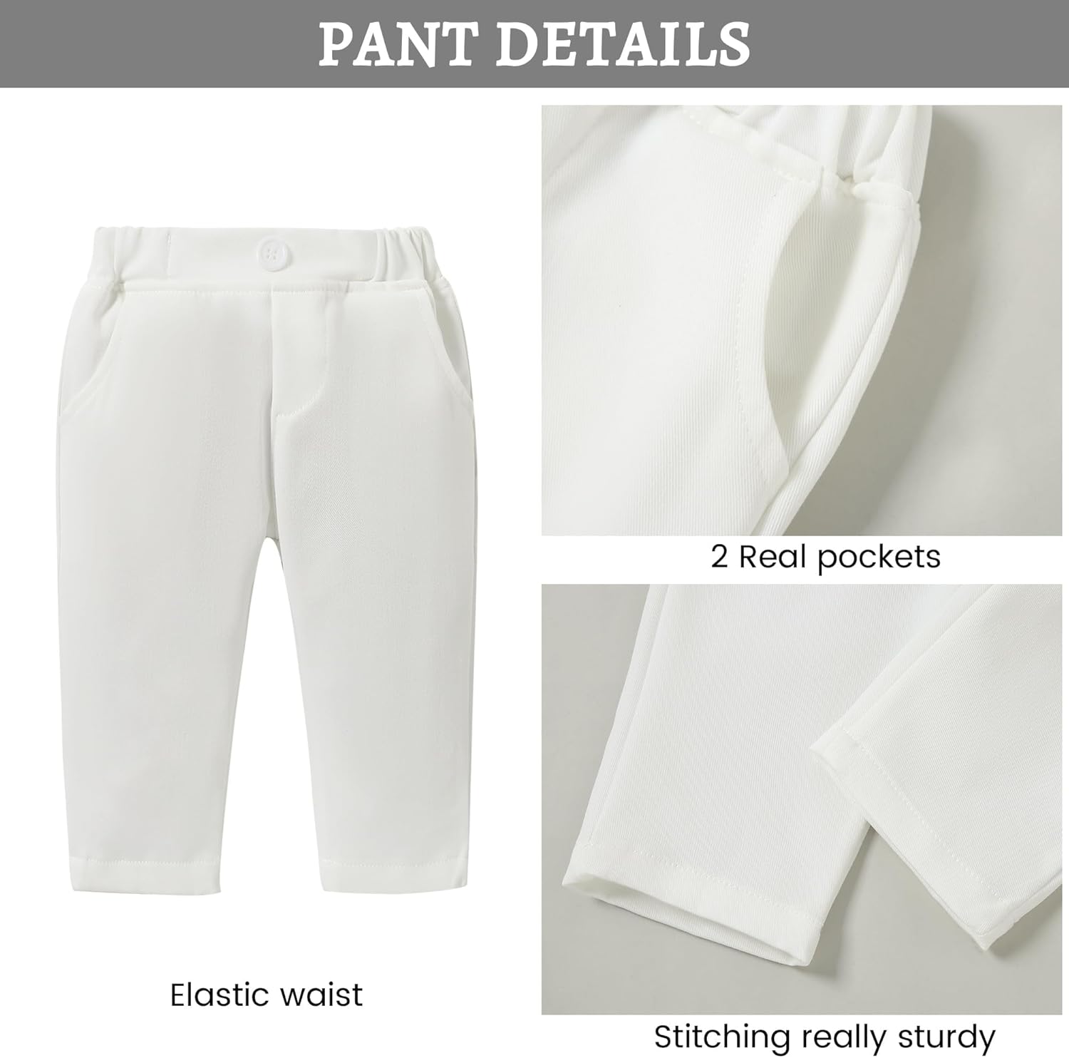 SANMIO Baby Boy Clothes Suits Summer Short Sleeve Dress Shirt+Vest+Tie+Pants Infant Boy Wedding Christening Outfits Set 0-24M - Image 7