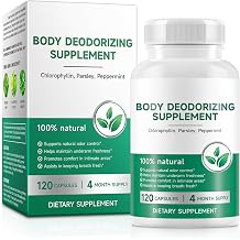 ZODENIS Chlorophyll Capsules Internal Deodorant Body Odor Supplements Body Deodorizer, Fresh Breath,Chlorophyll deodorizing Supports Immunity and Digestion,for Men & Women,Vegan120 Caps