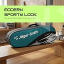 Jager-Smith ORCA Indigo & Black Double Zipper Badminton Sports Bag with Shoe Compartment | Front Zip Pocket| Made in India gallery image
