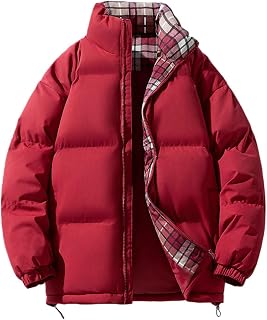 Chaqueta acolchada suelta con cuello alto y cuello alto para parejas