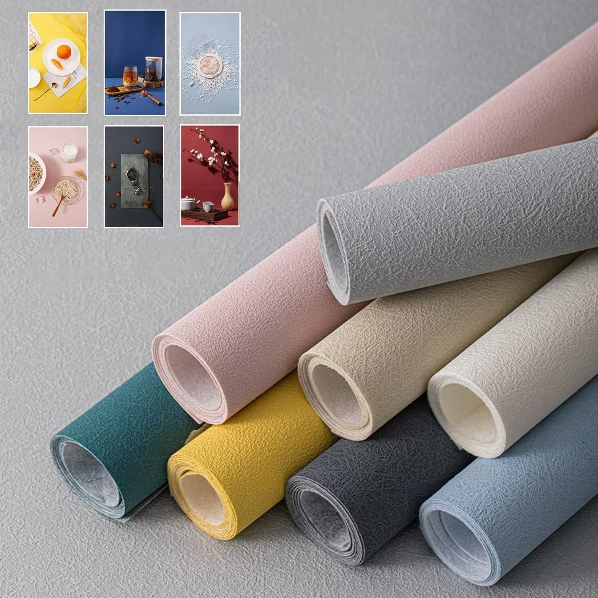 6PCS Backdrop Photography Background 70 * 100cm, Cotton Thicken Suede Textured Solid Morandi Color Photography Backdrop for Photo Video Studio