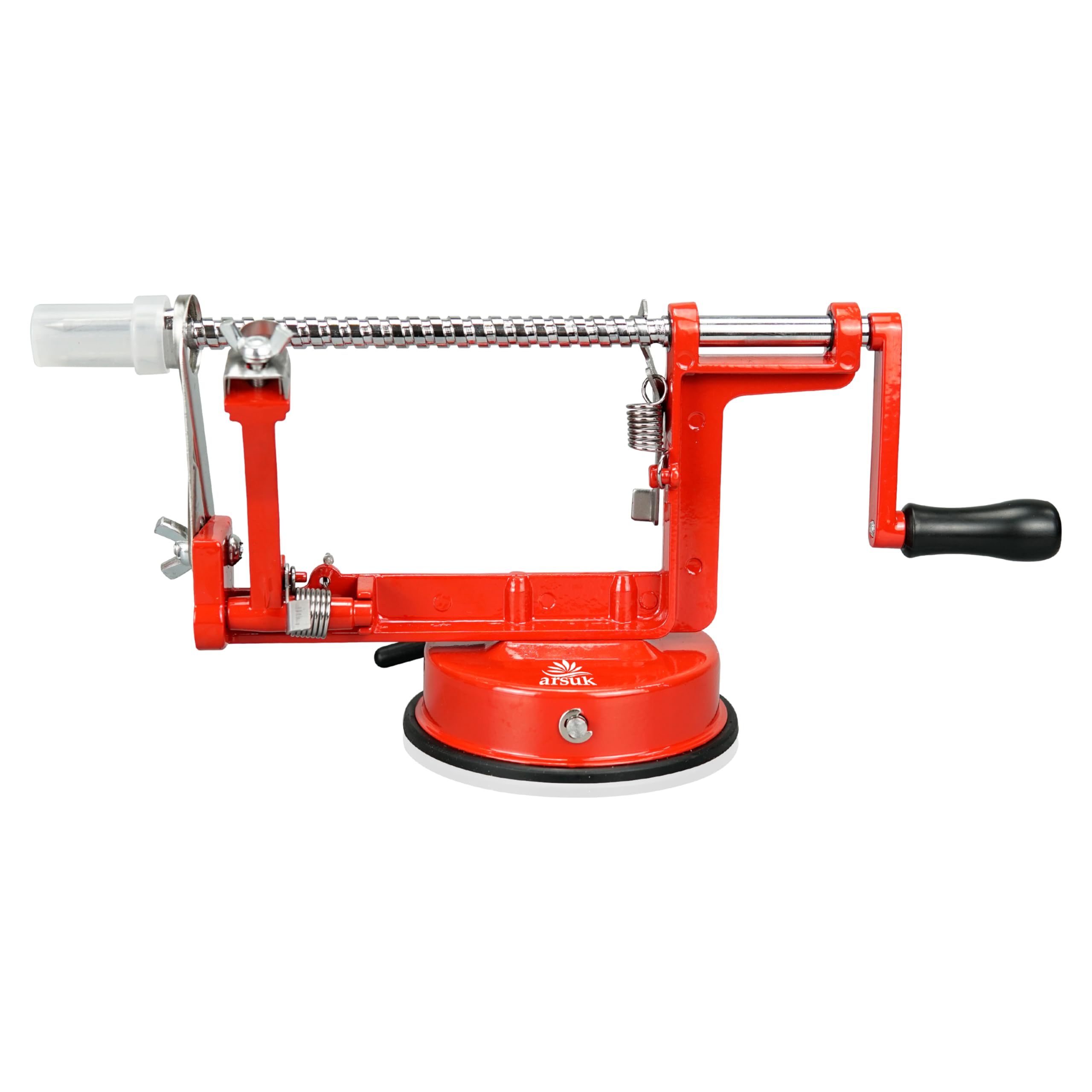 ARSUK 3 en 1 Pelador de Manzanas Manual con Cuchillas de Repuesto, Acero Inoxidable Ajustable