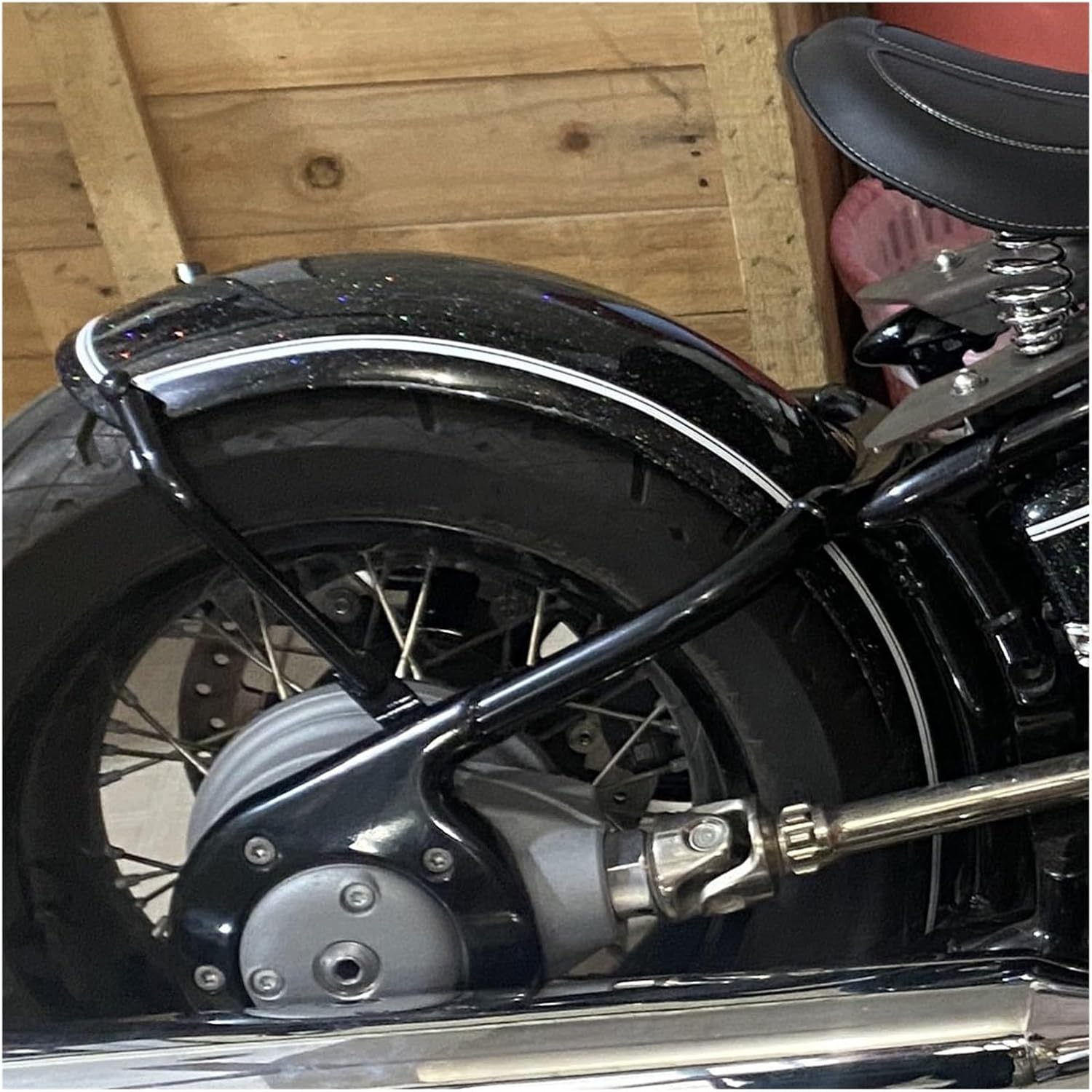 Wheel Hugger Mudflap for for R18 R 18 Classic for RockBob Style Mudguard Blackstorm Metallic/White Stripe Rear Mud Splash Guard Rear Mudguard Fender(1)