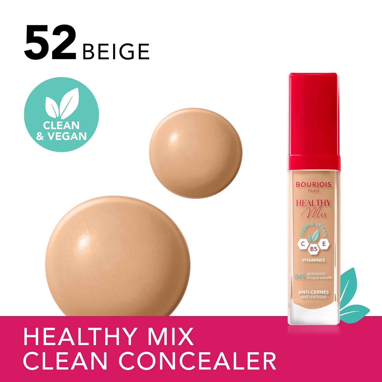 Bourjois Healthy Mix Clean & Vegan Concealer - 52 Beige