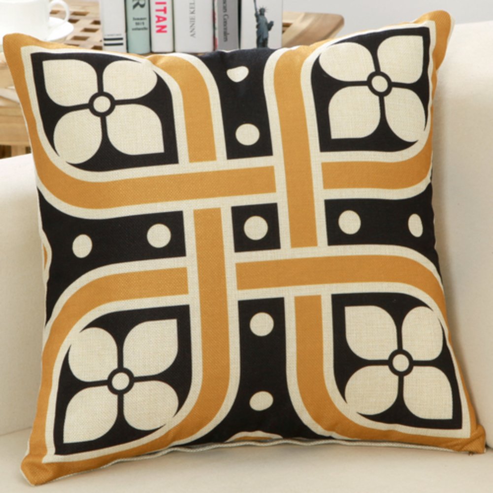 Motifs géométriques-G coussin mixte scandinave oreiller 55x55cm