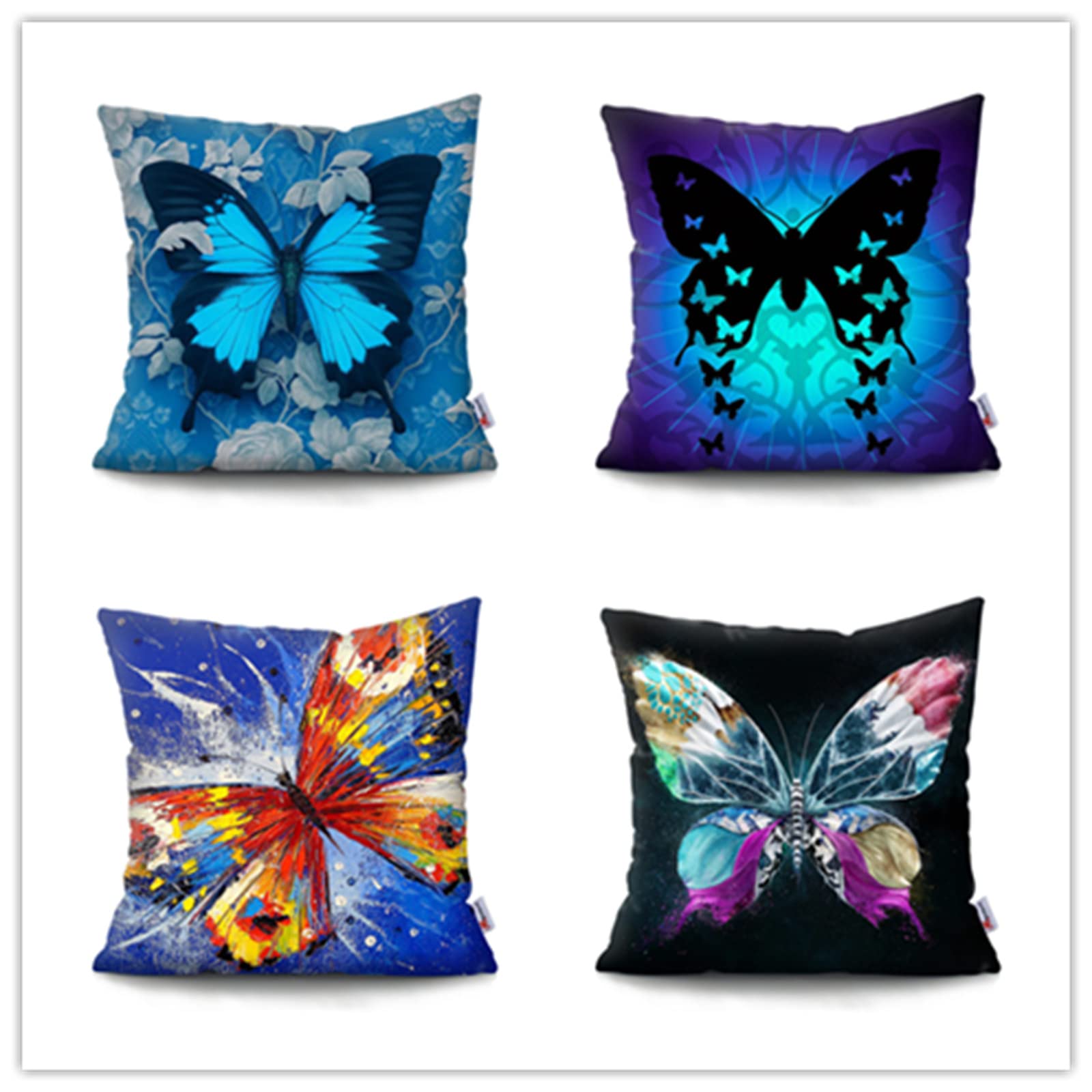 Cuscino Decorativo A Forma Di Farfalla – 60x40 Cm – Viola Morbido – Per Divano, Letto, Giardino - 4