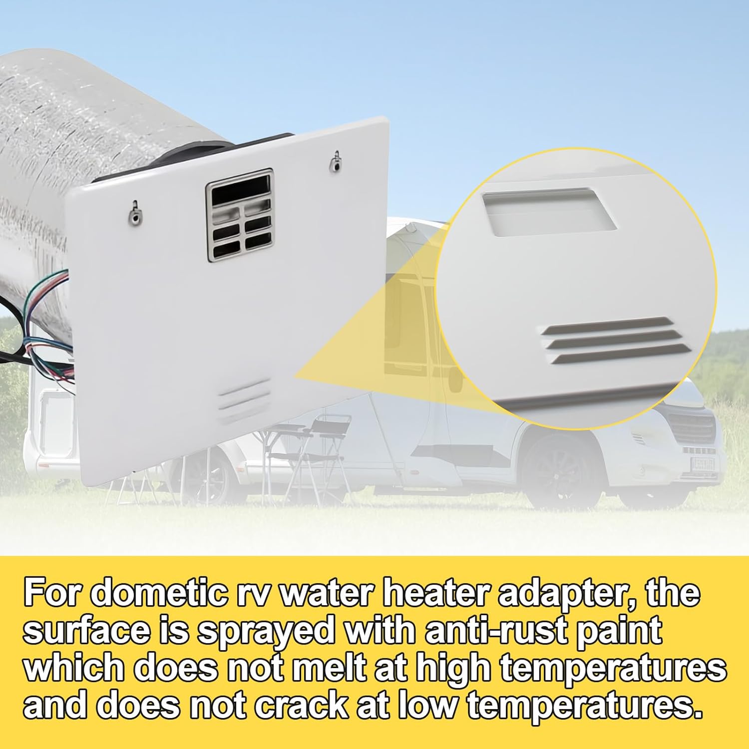 for Dometic 94946 RV Water Heater Door Conversion Kit, Compatible with Dometic/Atwood GCH6A-10E 6 Gallon, WH-6GA WH-6GEA WH-9GEA Water Heater (White)