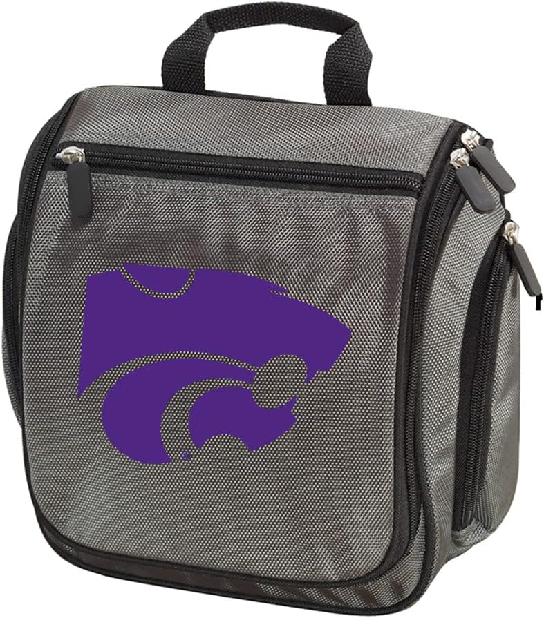 Broad Bay Kansas State Toiletry Bag or K-State Shaving Kit for Men - HANGABLE Overnight Travel Bag