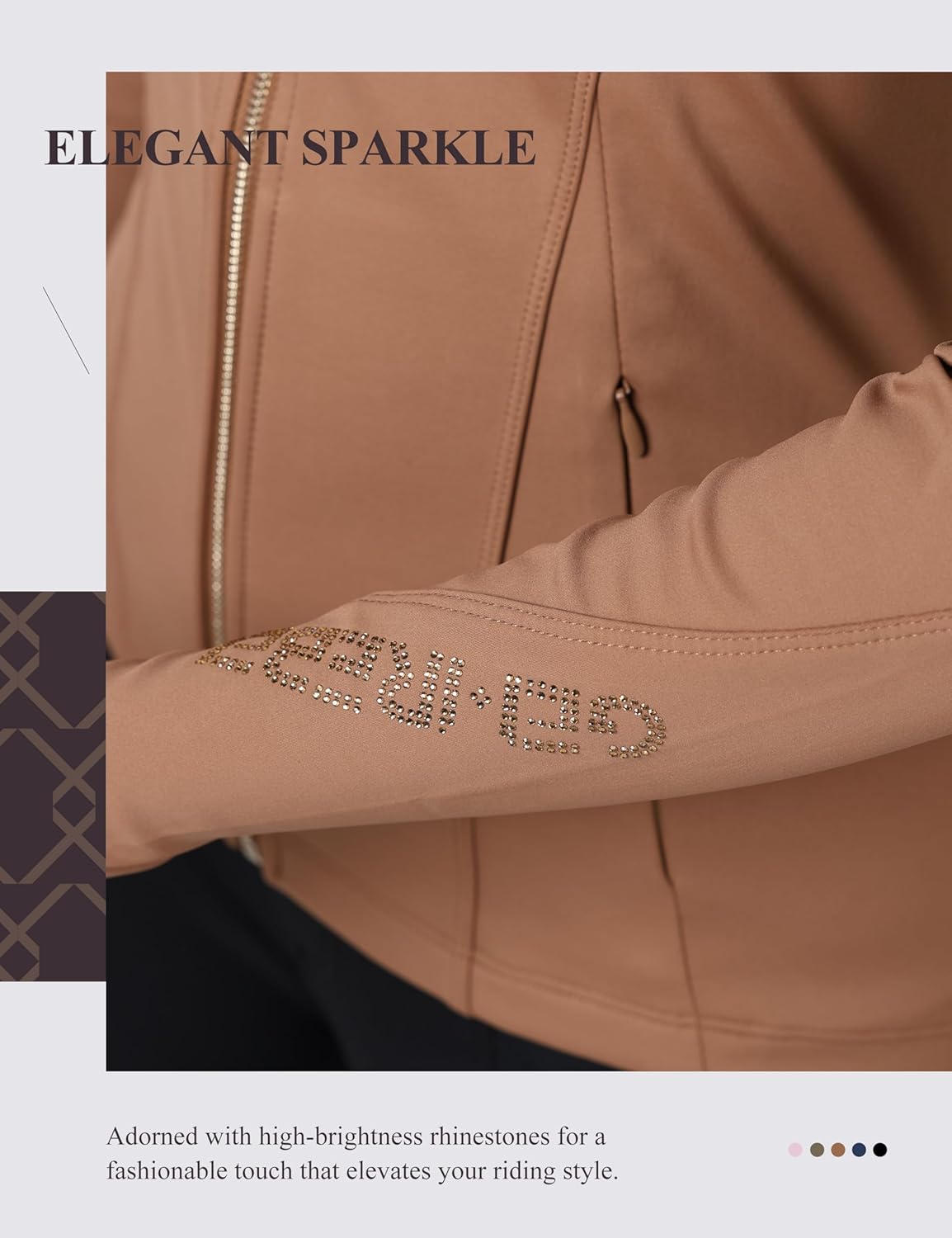 Women’s Full Zip Fleece Riding Top – Thermal Equestrian Mid Layer, Winter Riding Shirt for Horse Riding, Training - Image 4