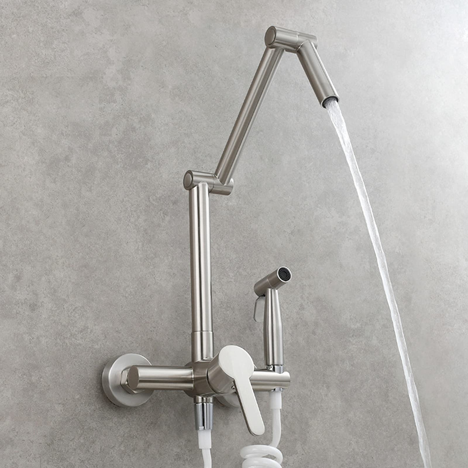 Robinet mitigeur de cuisine avec pulvérisateur extractible deux trous
