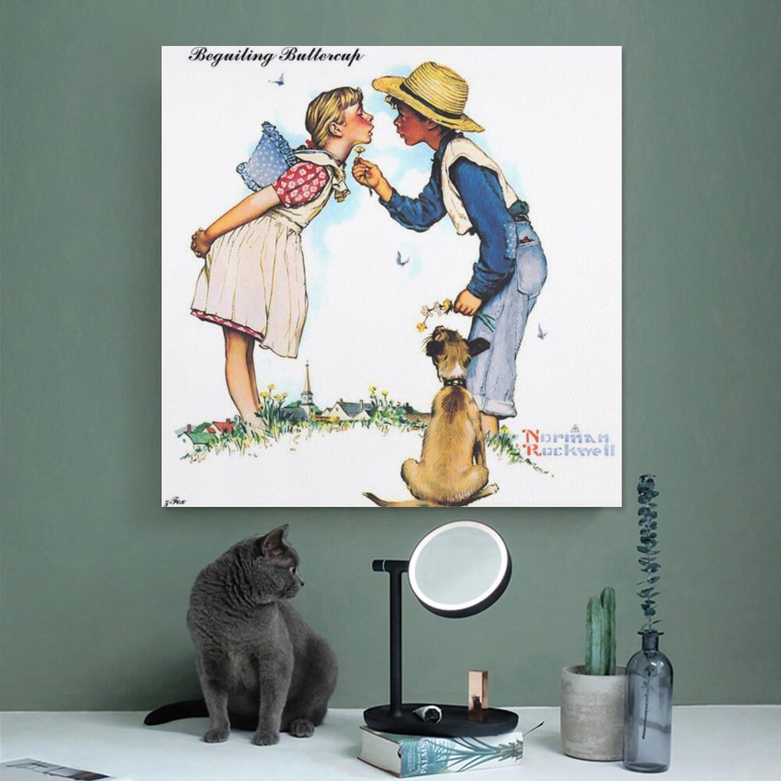 Amazon.com: Norman Rockwell Beguiling Buttercup - Póster de pared