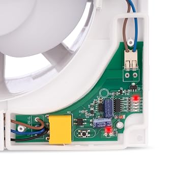 AIR 6 Lite-100T Powerful-95m3/h & Quiet-30dB(A) Extractor Fan with Timer for 4'' 100mm Ducting-White (100mm 4inches)