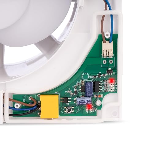 AIR 6 Lite-100T Powerful-95m3/h & Quiet-30dB(A) Extractor Fan with Timer for 4'' 100mm Ducting-White (100mm 4inches)