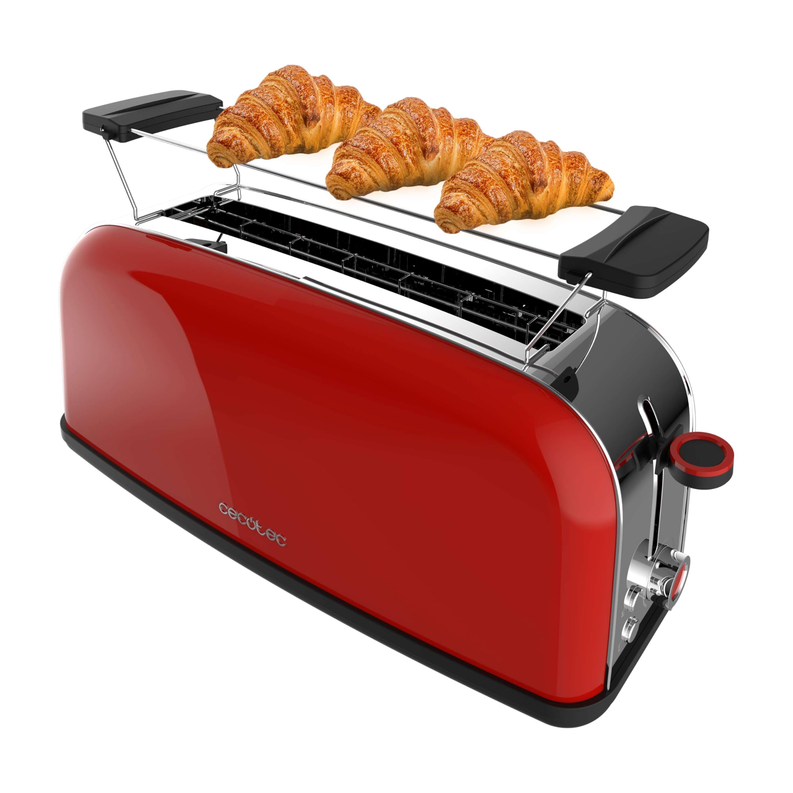 Cecotec Tostador Vertical Toastin' Time 1500 Green, 1500W, Doble ranura larga y ranura ancha 3,8cm, Varillas Superiores, Acero Inoxidable, Apagado y Pop-up Automático, Recogemigas — view 28
