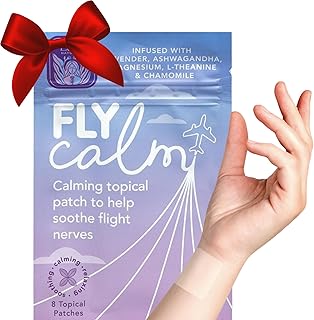 Laki Naturals Fly Calm Patch (Pack of 8) - Relax Nerves, Support Stress, Ease Your Mind for Happy Air Travel - Natural Ingredients to Support Airplane Stress - Calm Your Fear of Flying Naturally