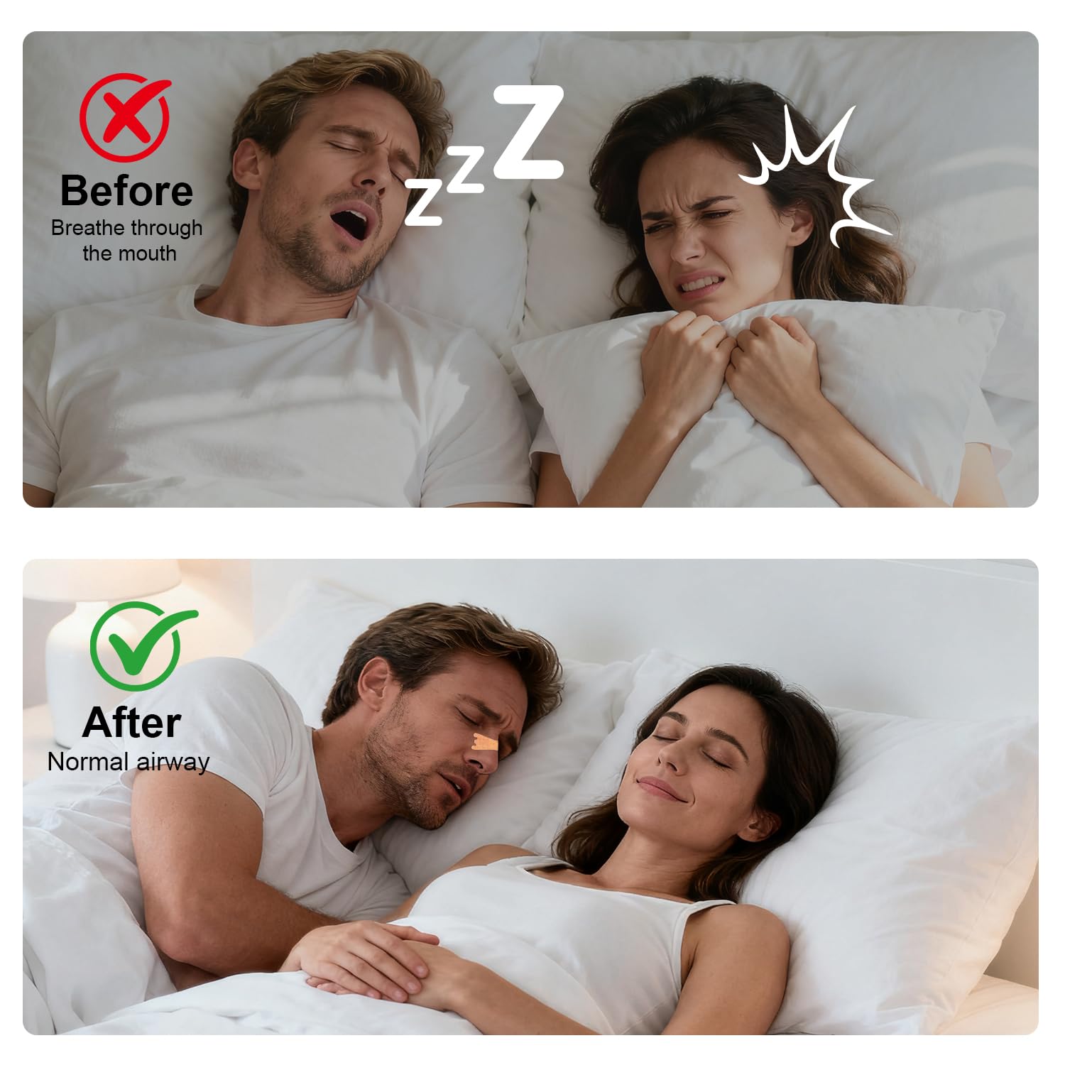 120 Pcs Tiras Nasales Antironquidos, Nasal Strips Parches Nasales Para Evitar Ronquidos, Tiras Nasales Anti Ronquidos para una Mejor Respiración al Dormir y Hacer Deporte