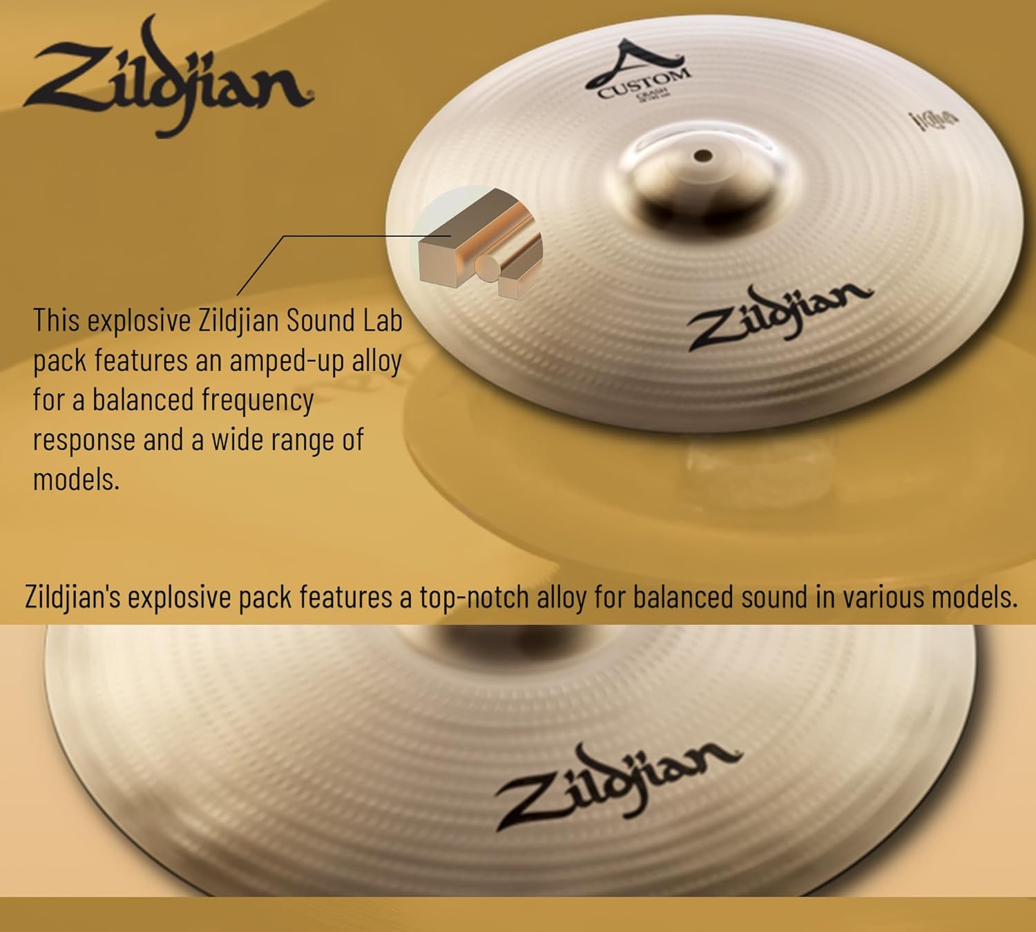 Zildjian A20579-11 A Family Custom Cymbal Pack Bundle with Cymbal Bag, Drumsticks, and Austin Bazaar Polishing Cloth