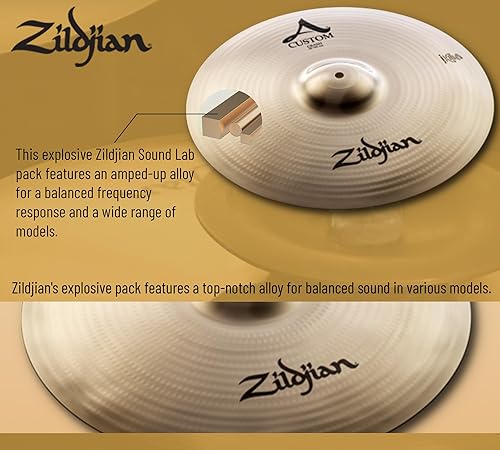 Miniatura 10 de Zildjian S390 Family Performer Platillos de 14161820 pulgadas, paquete con bolsa de platillo, baquetas y paño de pulido Austin Bazaar