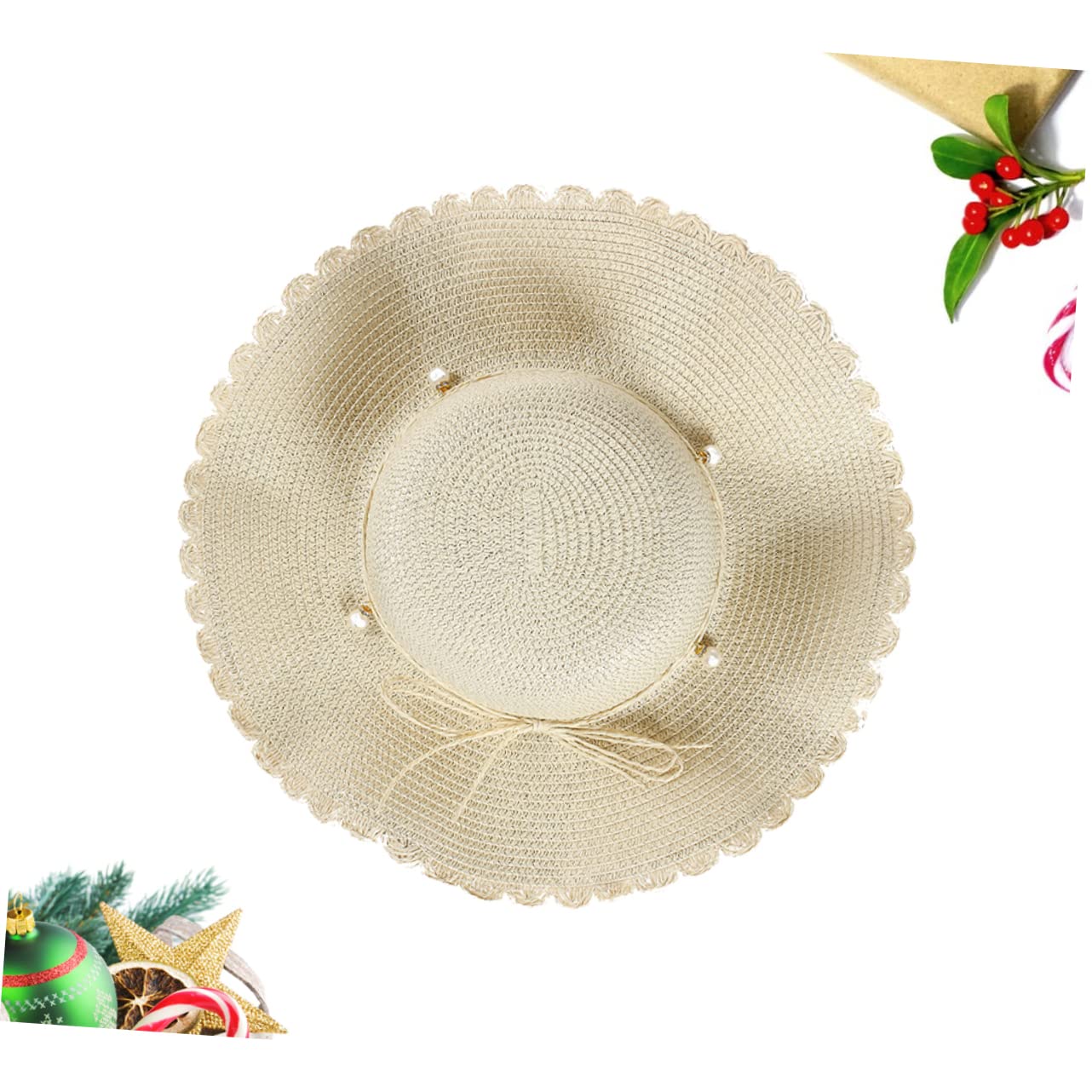 GALPADA 2pezzi Cappello Da Sole Estivo Per Cappello Larga Visiera Protezione Uv Per Spiaggia e Attività All Aperto Beige Adatto Per Festival e Vacanze