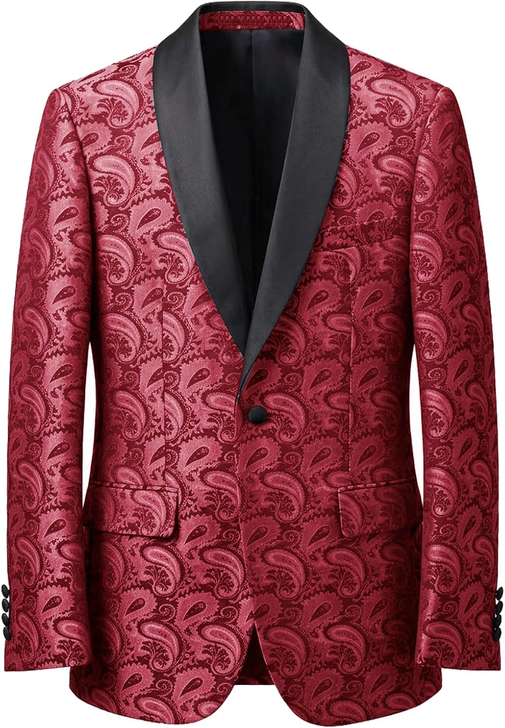 Men’s Floral Tuxedo Jacket Paisley Slim Fit Dinner Jacket