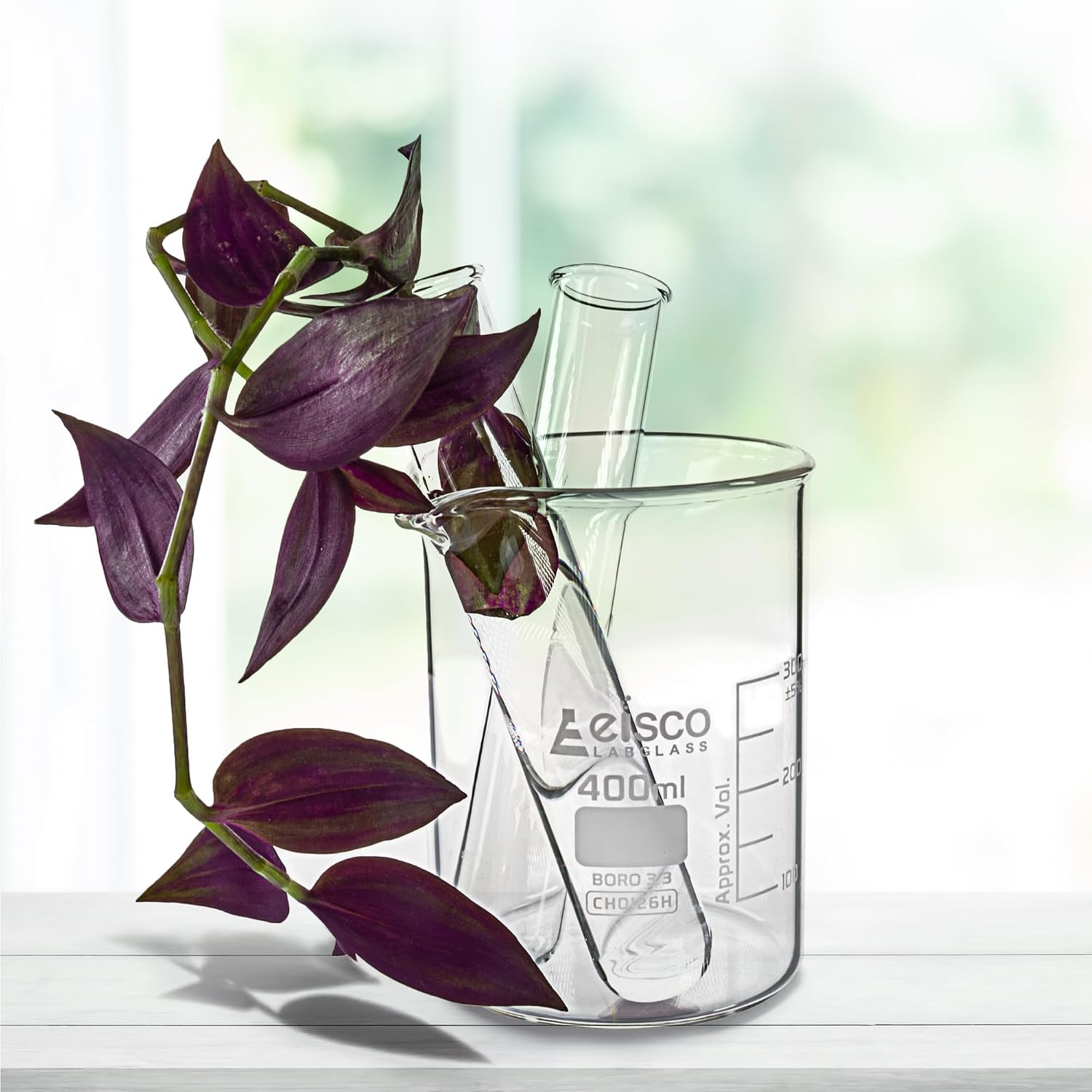 EISCO 16PK Test Tubes, 50ml - Borosilicate 3.3 Glass - 1.2mm Thick Walls, Beaded Rim - Superior Heat & Chemical Durability - 5.9" Tall, 1" Diameter