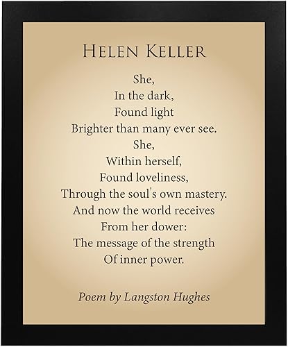 Miniatura 5 de Hellen Keller - Motivational Wall Art, Modern Typographic Langston Hughes Poetic, Inspirational Wall Decor Print For Home Decor, Bedroom Decor,