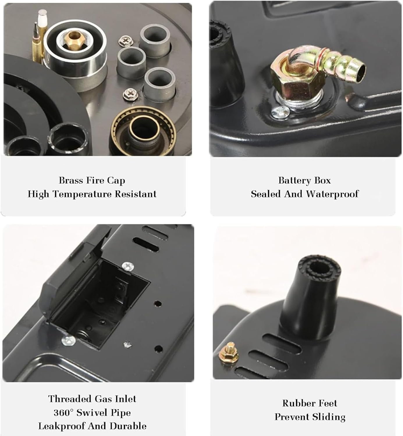 5.2KW Single Burner Gas Cooker - Propane Cooktop, Tempered Glass Stove, Desktop and Recessed Installation Camping, for Home Kitchen BBQ RV(LPG)(NG)