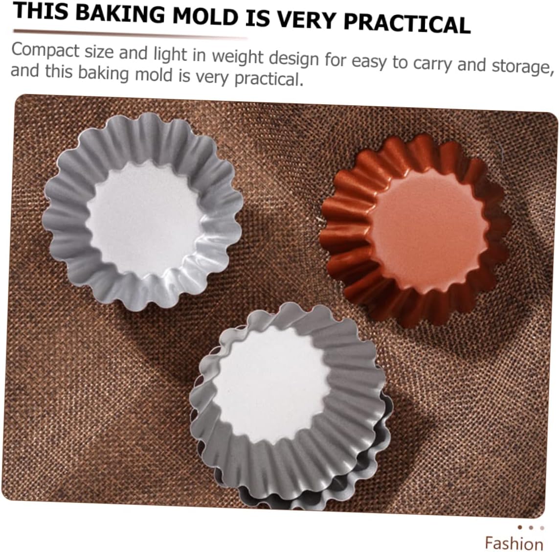 Cabilock 24pcs Tart Mold Fluted High-carbon Steel Baking Cups for Muffins Pudding and Tarts Nonstick Easy to Bakeware for Parties and Gatherings
