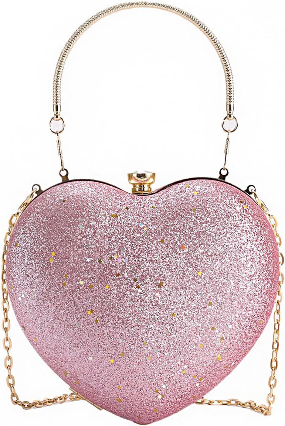 Sparkly Clutch Purses for Women Formal Clutch, Heart Shape Evening Bag, Purse Handbag for Wedding Cocktail Party