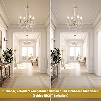 WTUOING Arany Kristály Csillár 4 Izzós E14 Foglalattal - Modern Mennyezeti Lámpa Nappaliba, Hálószobába, Étkezőbe, Előszobába 8