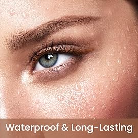 Kaely 1.5mm Light Brown Eyeliner Pencil, Gel Eye Liner Waterproof Smudge Proof, Long Lasting 16 Hour Wear, Vegan & Cruelty Free, 03