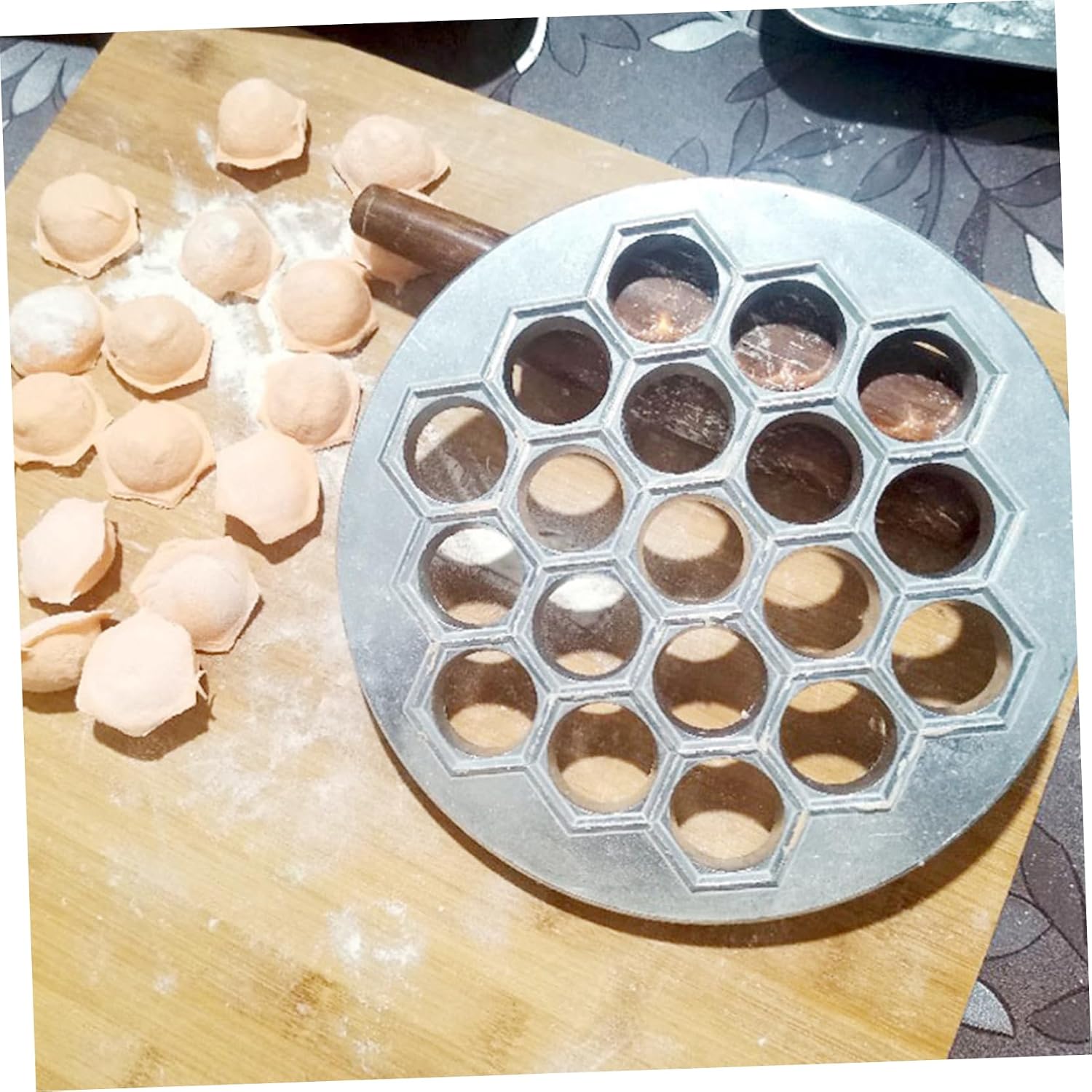 Cabilock Dumpling Maker Set Multi-Hole Metal Dumpling Mold for Alternatives Reusable Kitchen Gadget