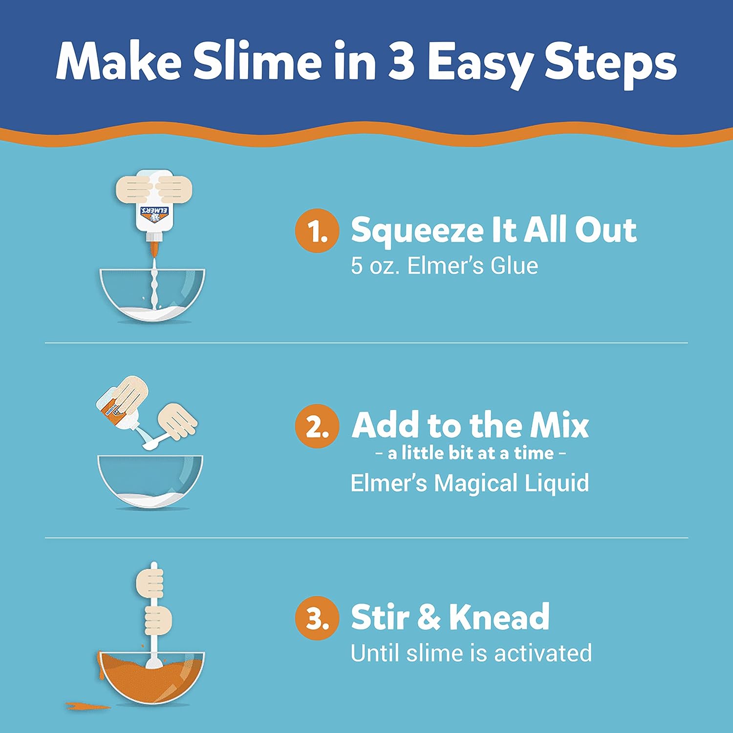 Elmer's Glow in the Dark Liquid Glue, Great for Making Slime, Washable, Assorted Colors, 5 Ounces Each