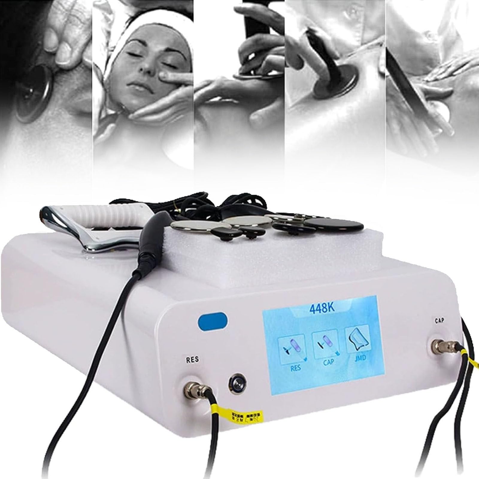 Sist-ema Lifting Facciale Dimagrante Per Il Corpo Bellezza RF Ad Alta Frequenza 448K, Dispositivo Rilassante Per Massaggiatore Per Fisioterapia Per Sollievo Dolore A Riscaldamento Profondo