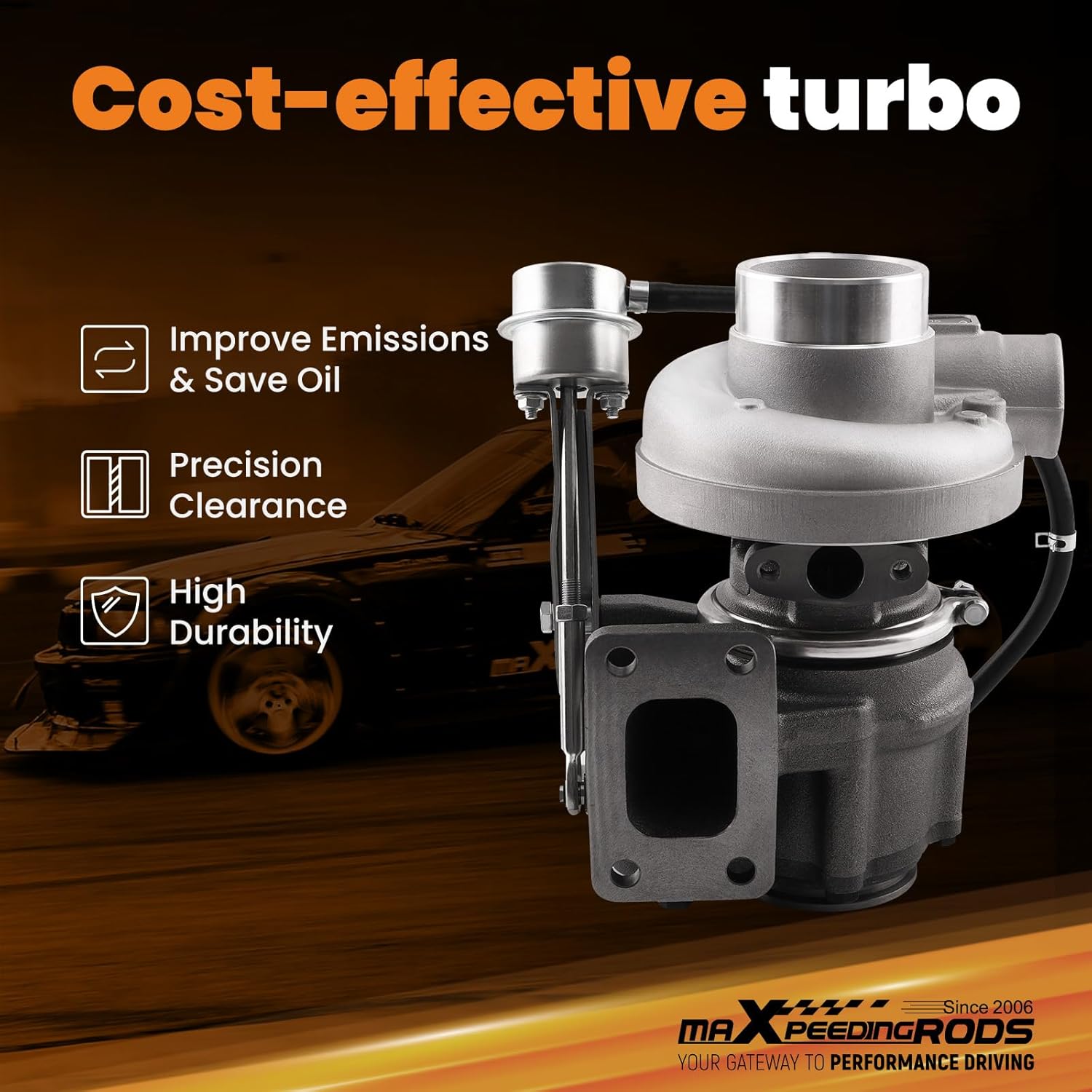 maXpeedingrods HX30W Turbocharger Turbo Kit for Cummins Industrial Komatsu Elite 4BT 1995-2006, for Various with 4BTAA Engine 1996-2012, for Industrial Excavator Truck 2002-, Basic VL Series