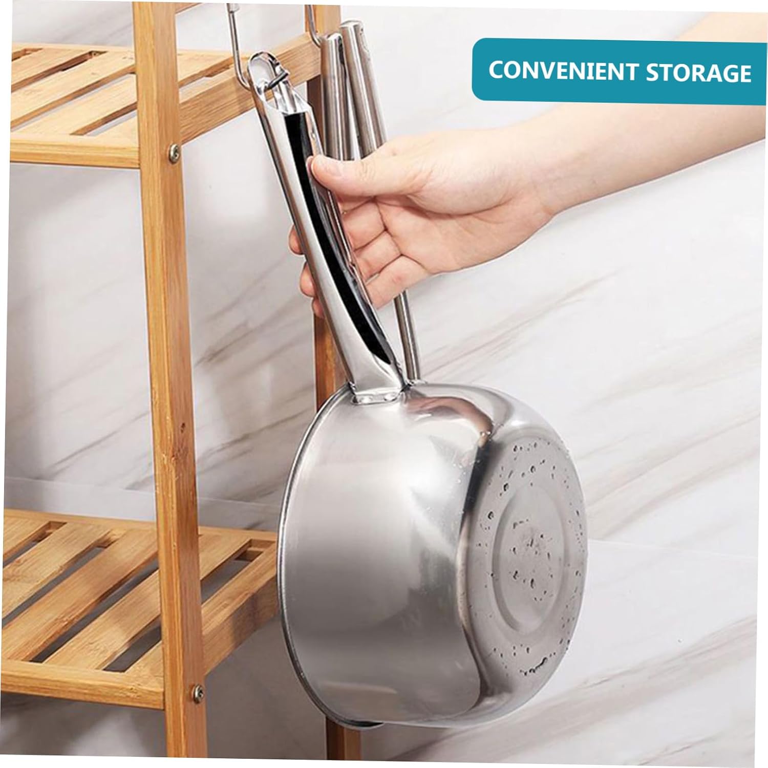Stainless Steel Soup Ladle Spoon with Comfortable Handle and Safe Food Contact, Simple Design Kitchen Water Ladle for Serving Soups in Gardens and Restaurants