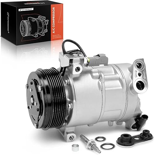 A-Premium Compresor de aire acondicionado de CA con embrague compatible con Jeep Renegade 2015-2021 2.4L, Fiat 500X 2016-2018 1.4L 2.4L