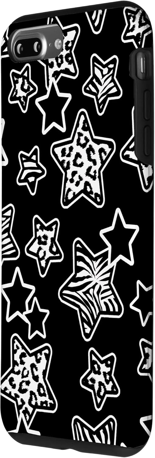 McBling Aesthetic Star Zebra Leopard Bimbo Trashy 2000's Y2K Case for iPhone 7 Plus/8 Plus