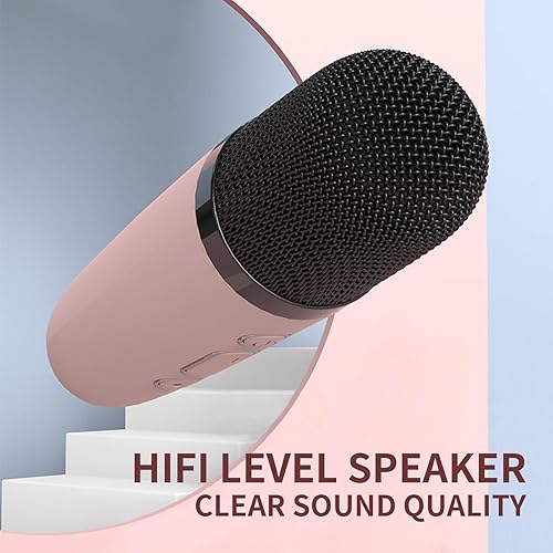 Miniatura 3 de Mini máquina de karaoke para niños, altavoz Bluetooth portátil con micrófono inalámbrico, juguetes de reproductor de música para niños para niñas y